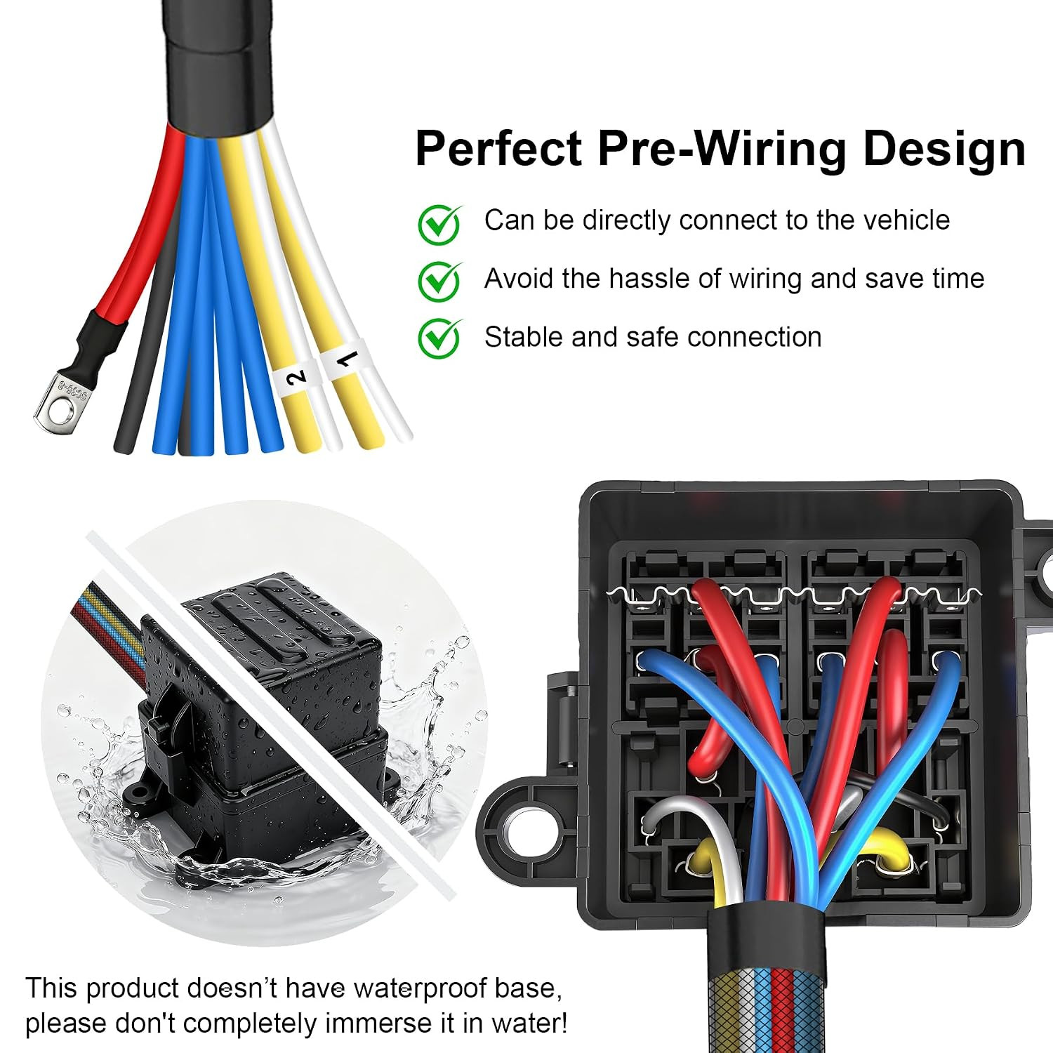 12V 6 Way Pre-Wired Fuse Relay Box Kit with Two 80A 4-Pin Relays | 6 ATC/ATO