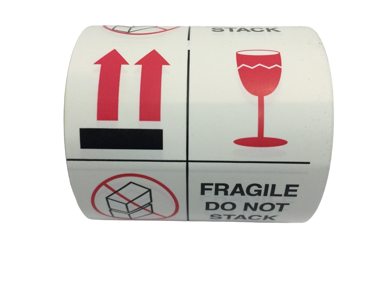 Shipping Labels 4×4 Fragile Do Not Stack 500 labels per roll 1-12 Rolls