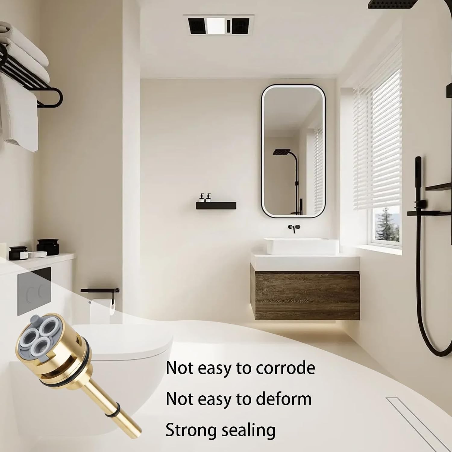 Diverter Cartridge 6-Setting Brass Replacement Valve Fits Delta Faucets