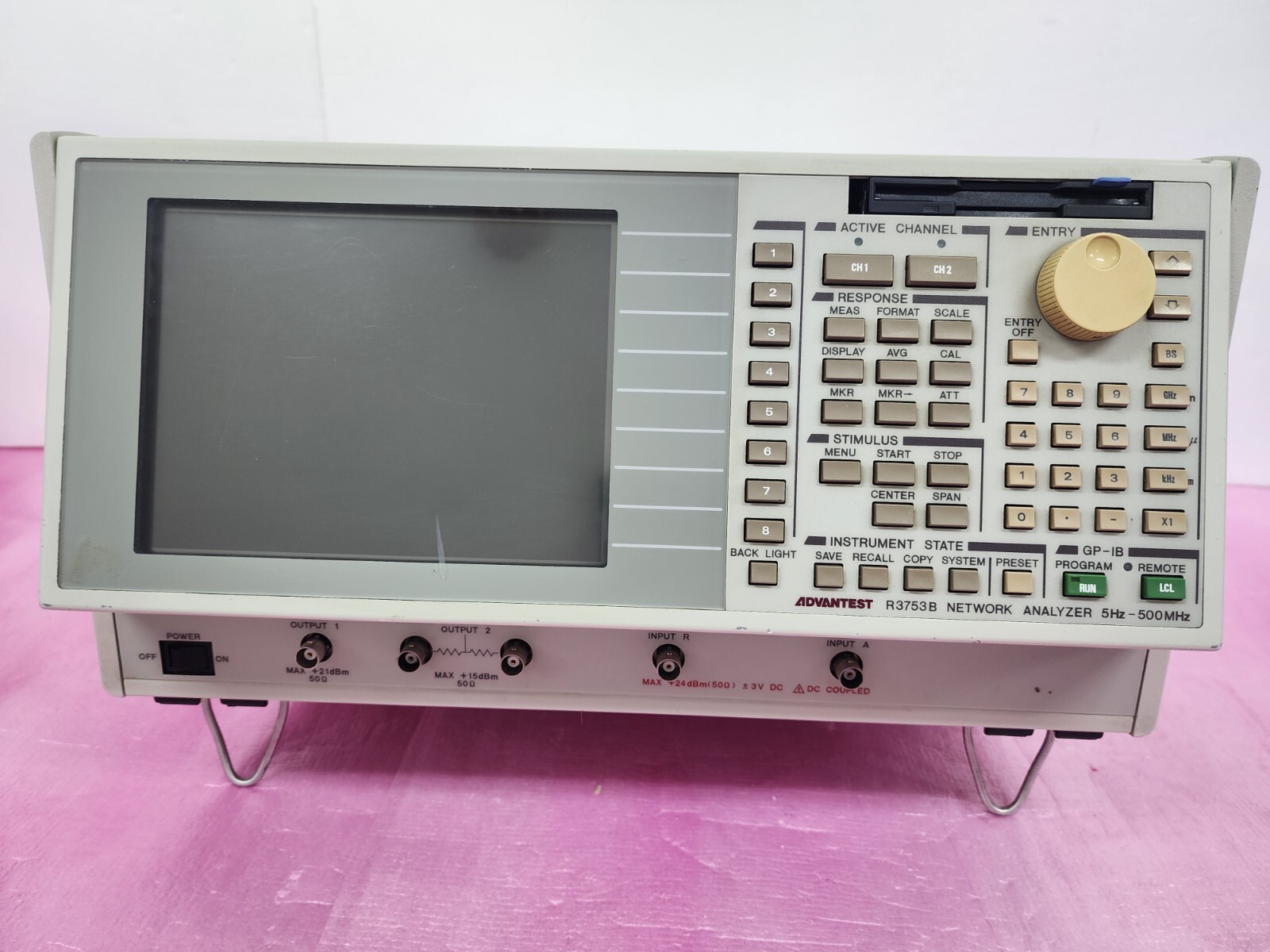 ADVANTEST R3753B Network Analyzer, 5 Hz to 500 MHz