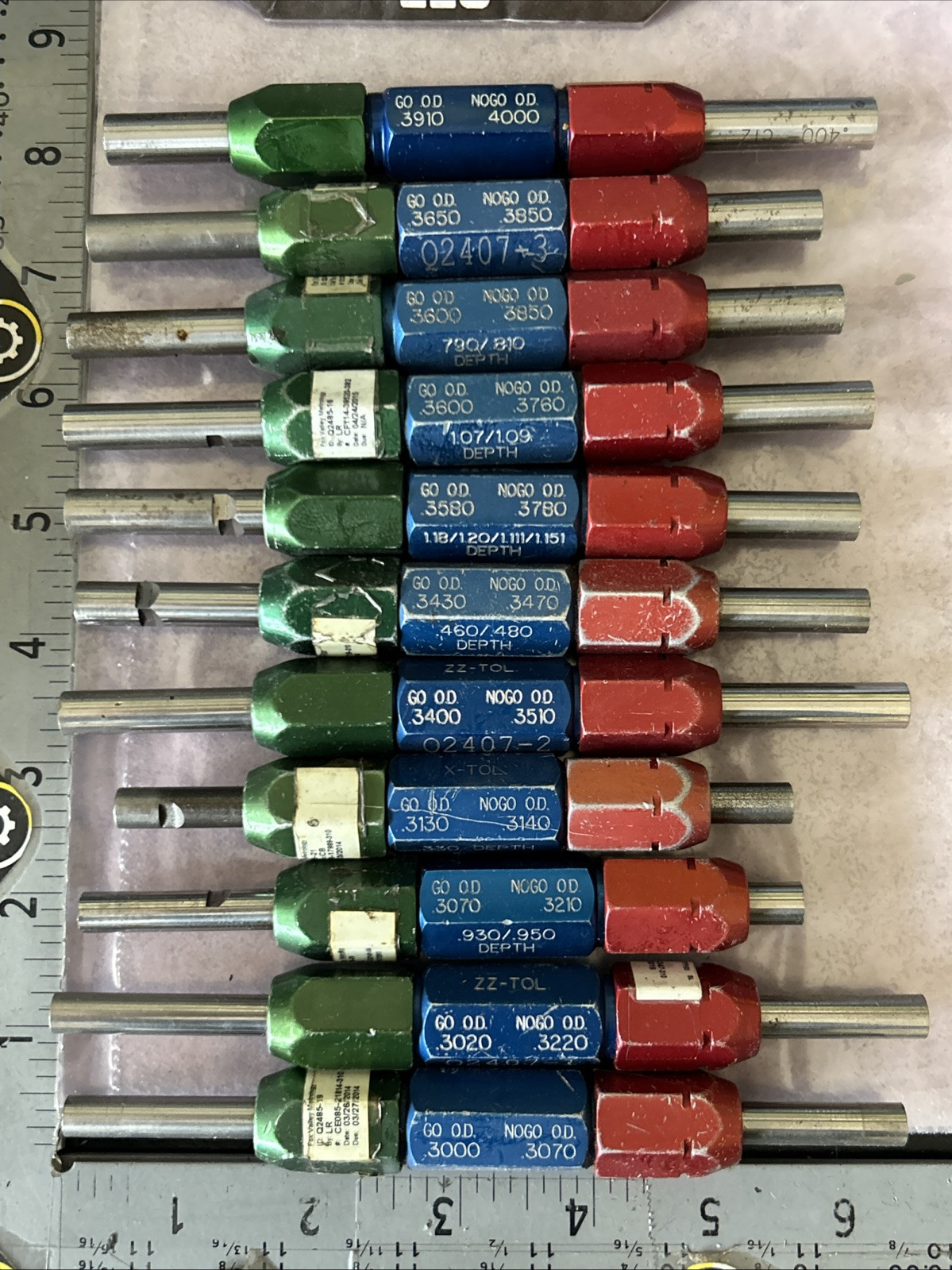 [LOT OF 11!] ATLAS 0.3000-0.4000 Go / No-Go OD Gages (Mixed Lot) _FAST SHIPPING!