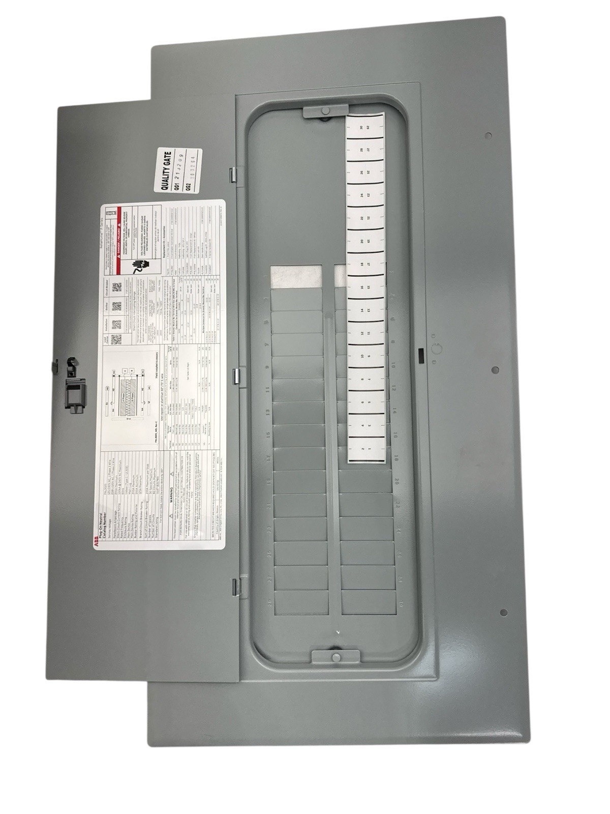 ABB PAL3020PA 200A 30-Space 60-Circuit Indoor Main Lug Panel W/Breakers (OB3)