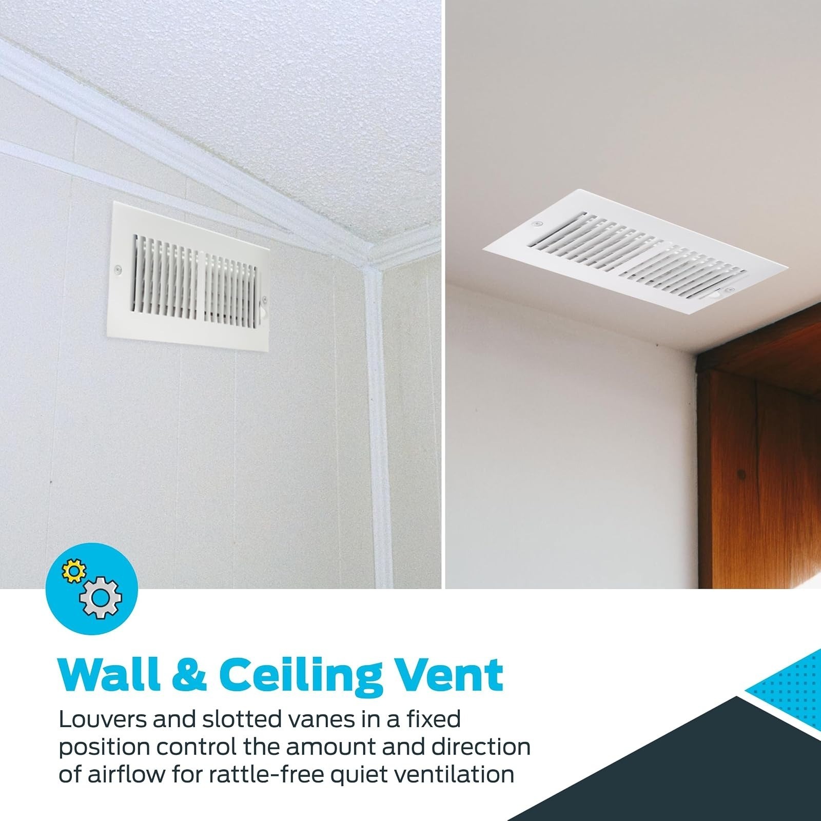 EZ-FLO 10 x 4 in HVAC Vent Cover Wall Ceiling Steel Register White