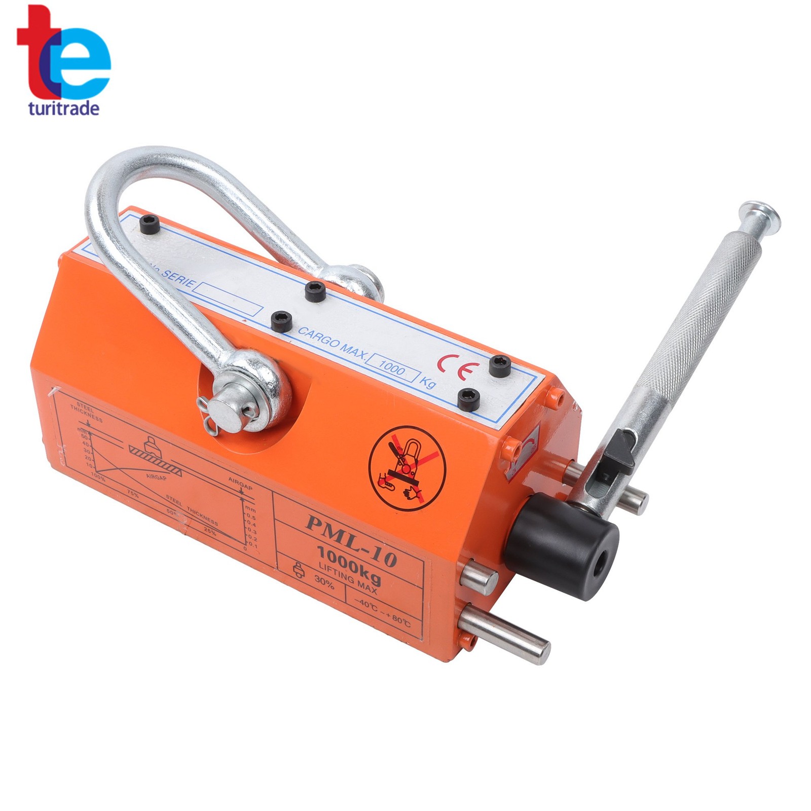 2 Safety Factor 2200Lbs/1000kg Magnetic Lifter Lifting Magnet Neodymium Hoist