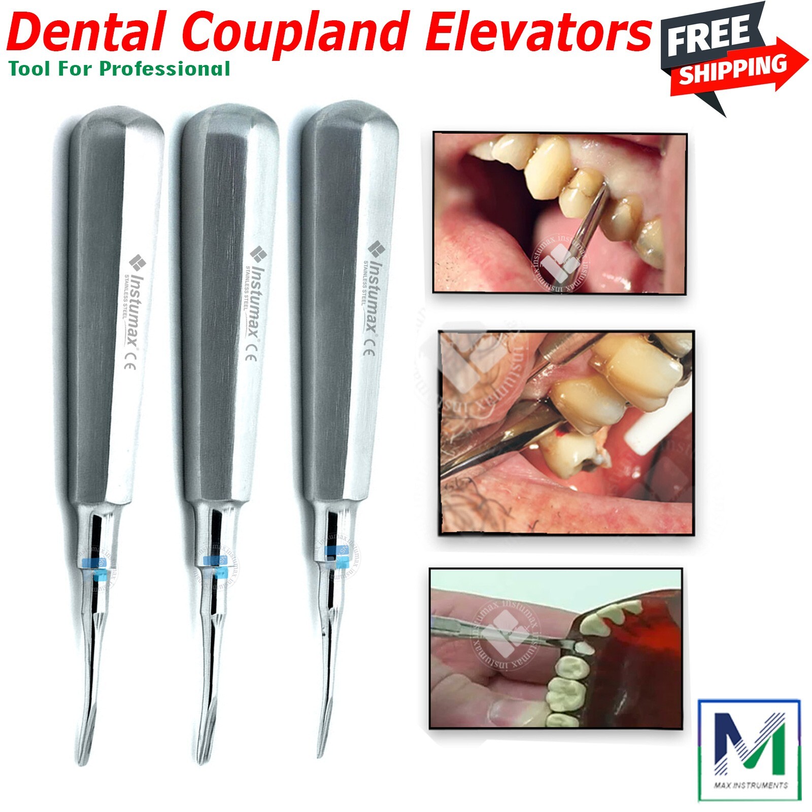 Dental Oral Surgery Root Elevator Kit Coupland Luxation Luxating Elevator Warwik