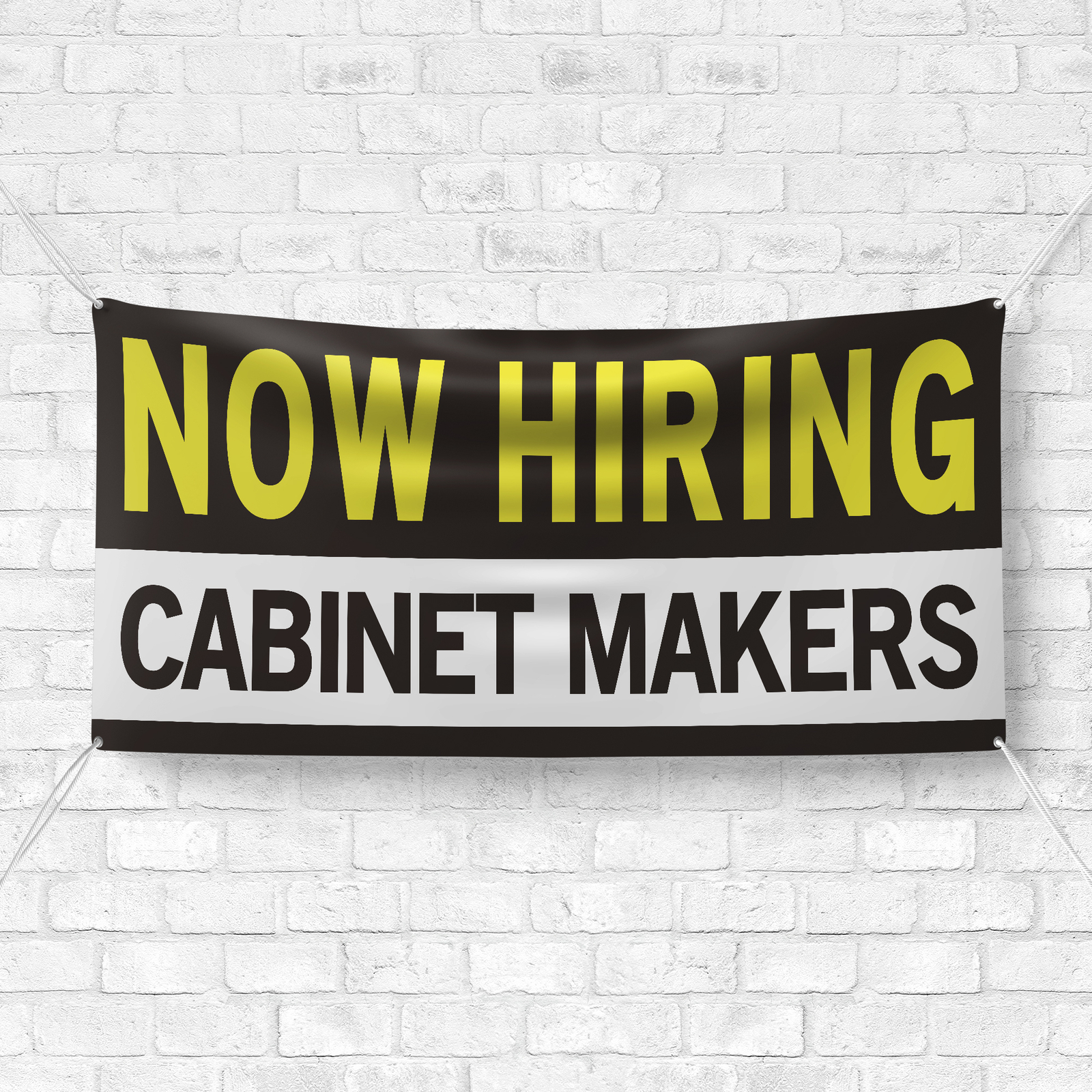 Now Hiring Cabinet Makers 13 oz Heavy Duty Vinyl Banner Cabinetmaker Sign