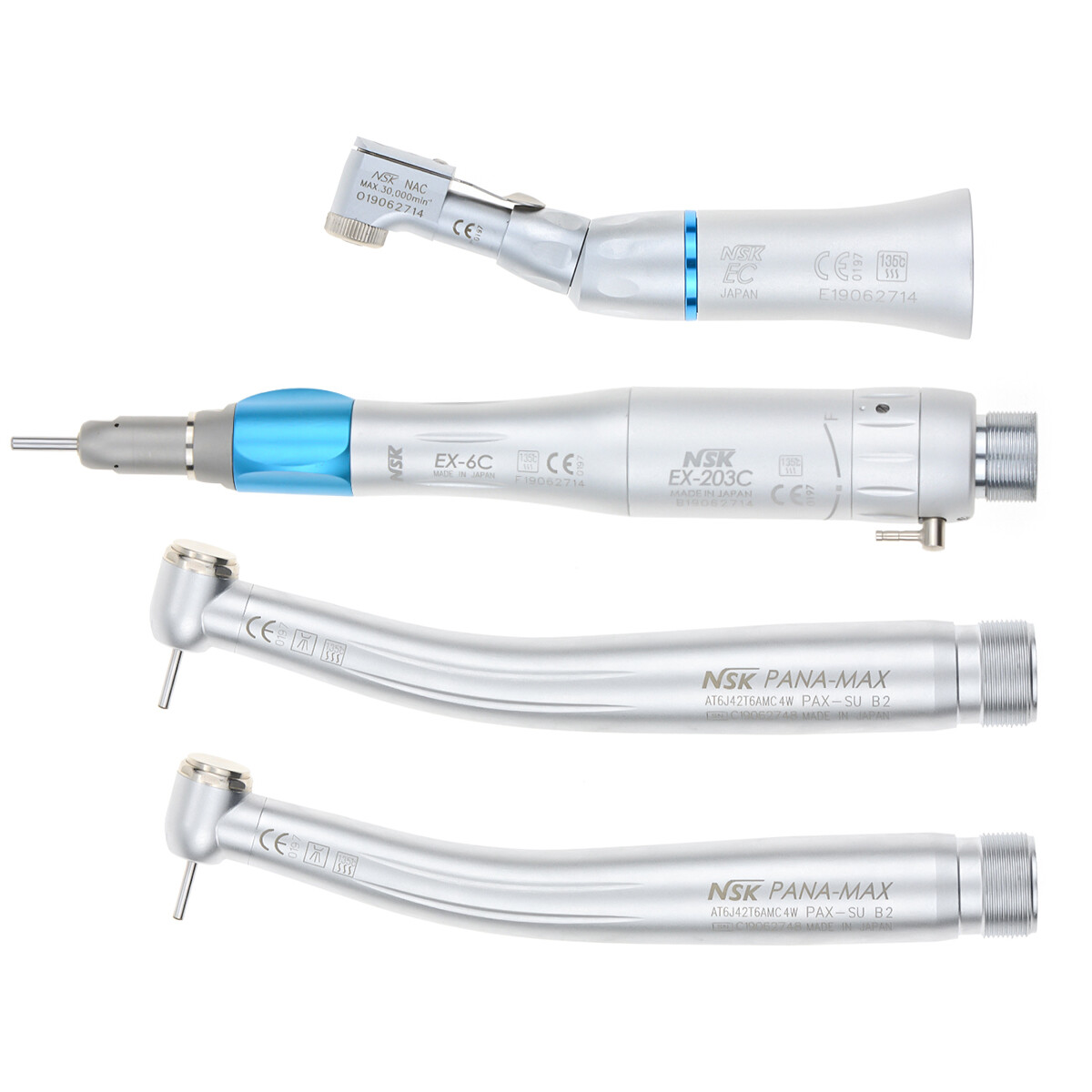 Dental PANA MAX High Speed Push Button Handpieces NSK Type+Low Speed EX203C 2H