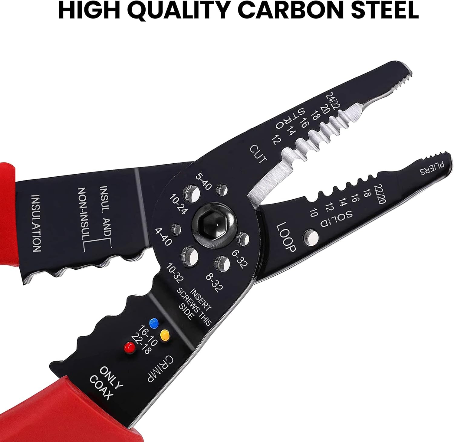 KAIWEETS Wire Stripper 10-22 AWG Splicer Cable Red and Black