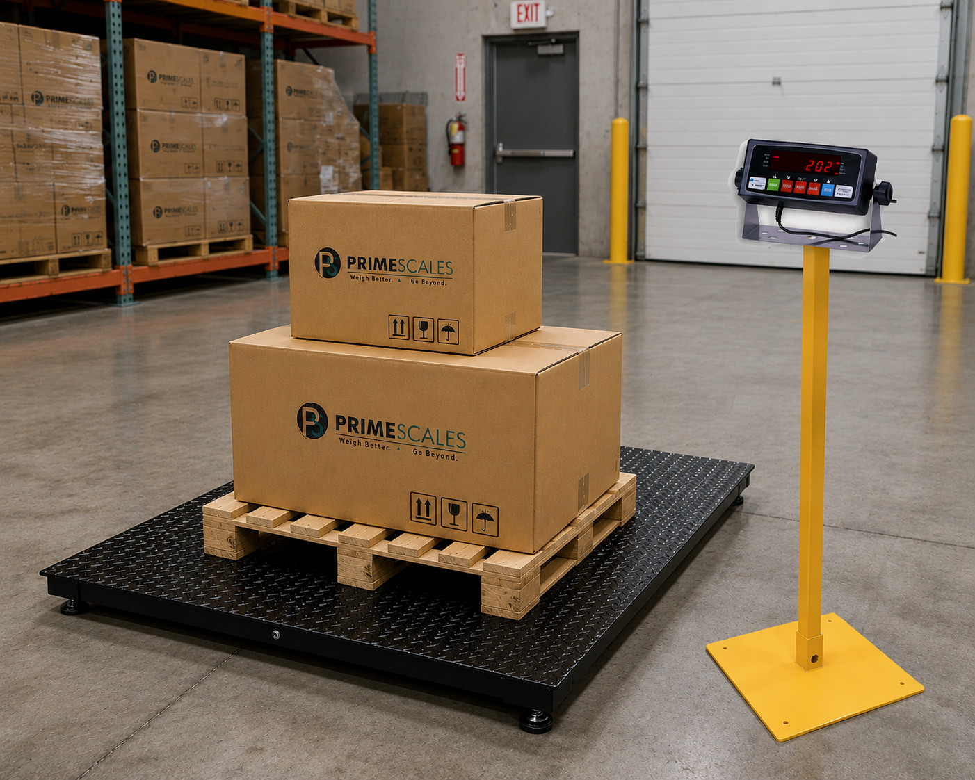 24×24 Industrial Floor Scale 10000lb x 1lb Platform Pallet Warehouse Heavy Dut