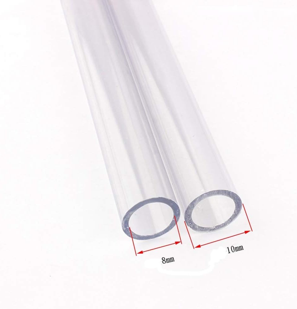 PVC Vinyl Tubing Hose 10mm OD 8mm ID 3M Clear Rainwater Hydroponics Aquarium