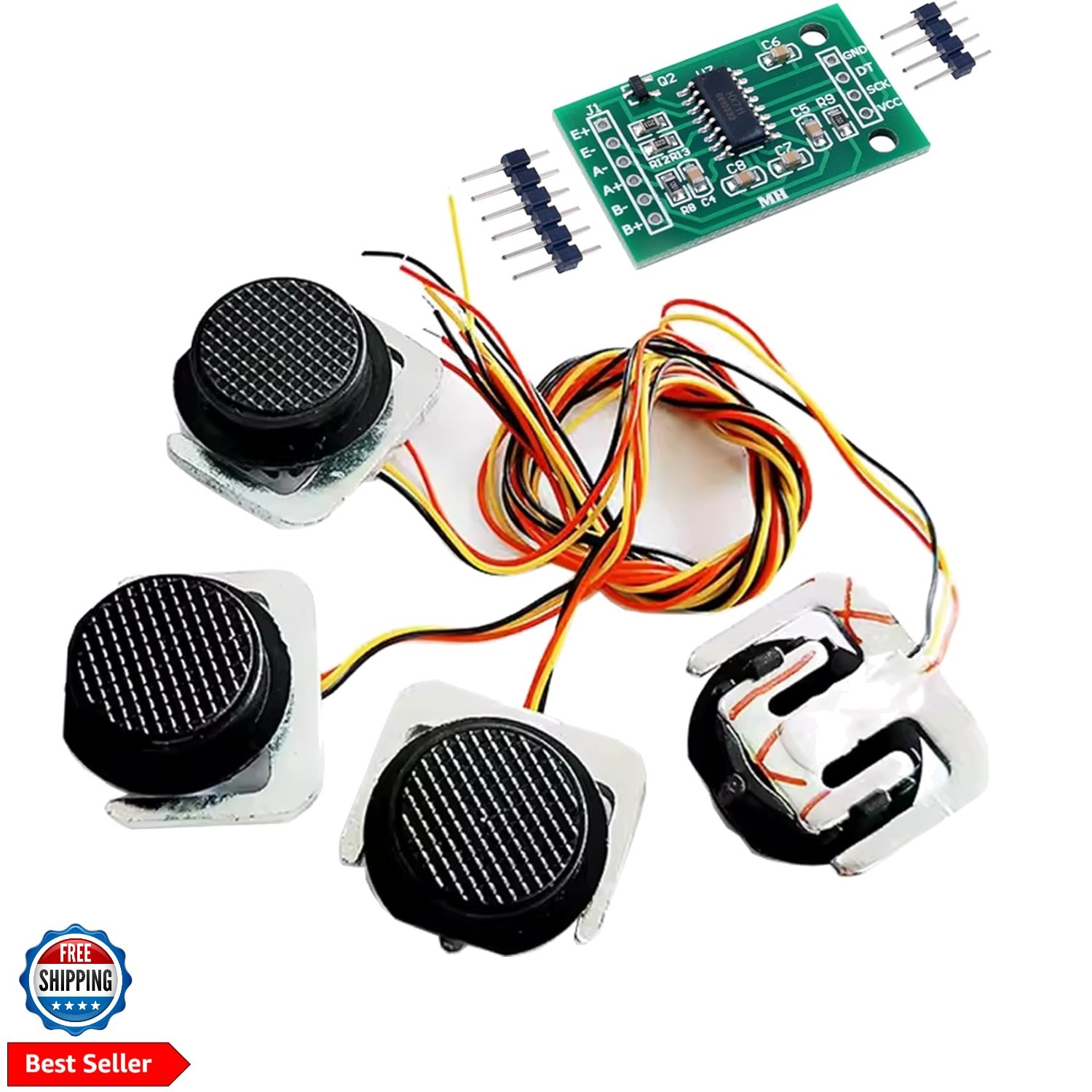 4PCS 50KG Load Cell Weighing Sensor Half-Bridge Strain Gauge Human Body Scale…