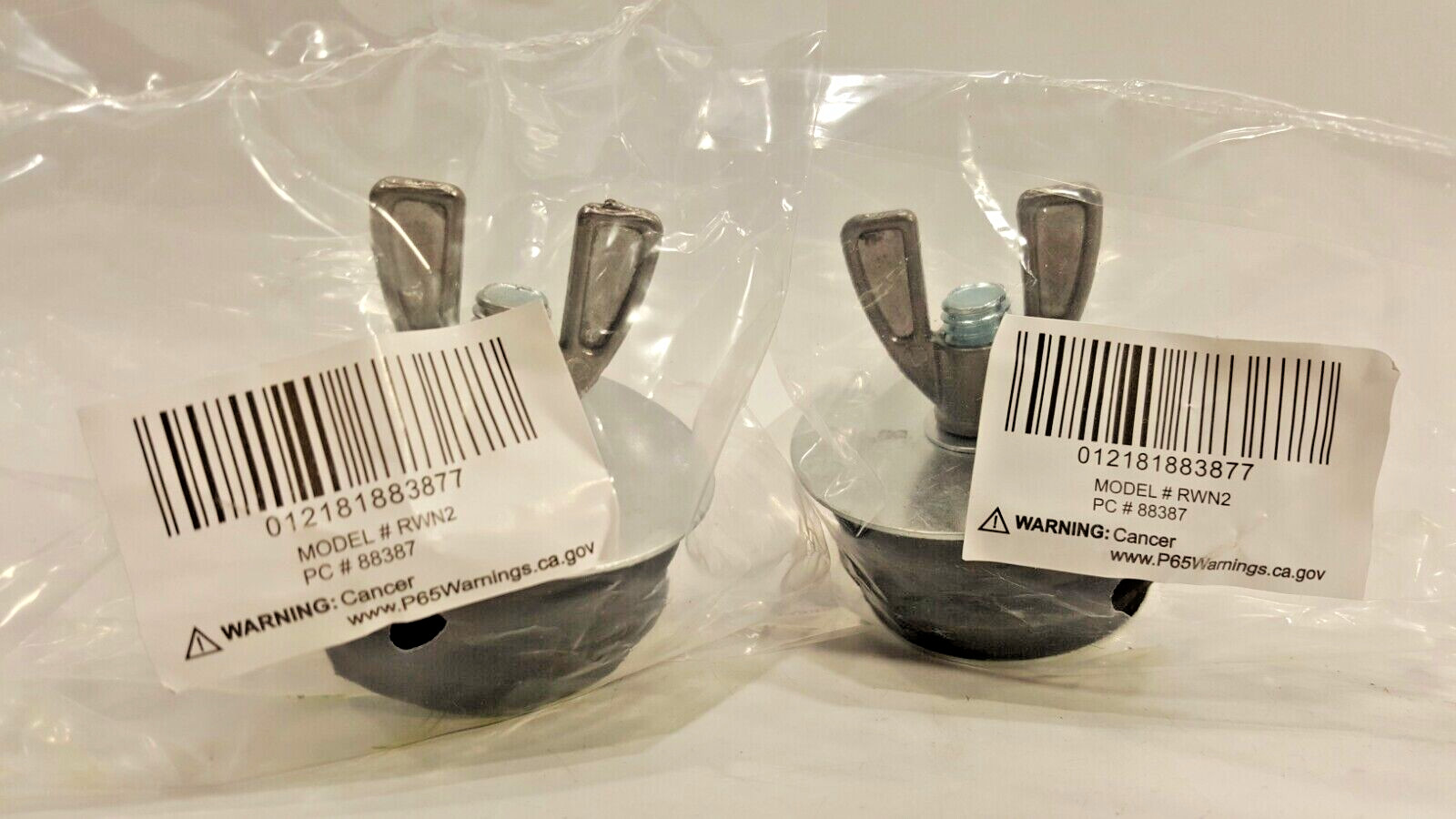 IPS Corp Plastic Rubber Wing Nut 88387 Plubing PLUG TESTS 2 DRAIN PIPE SET OF 2