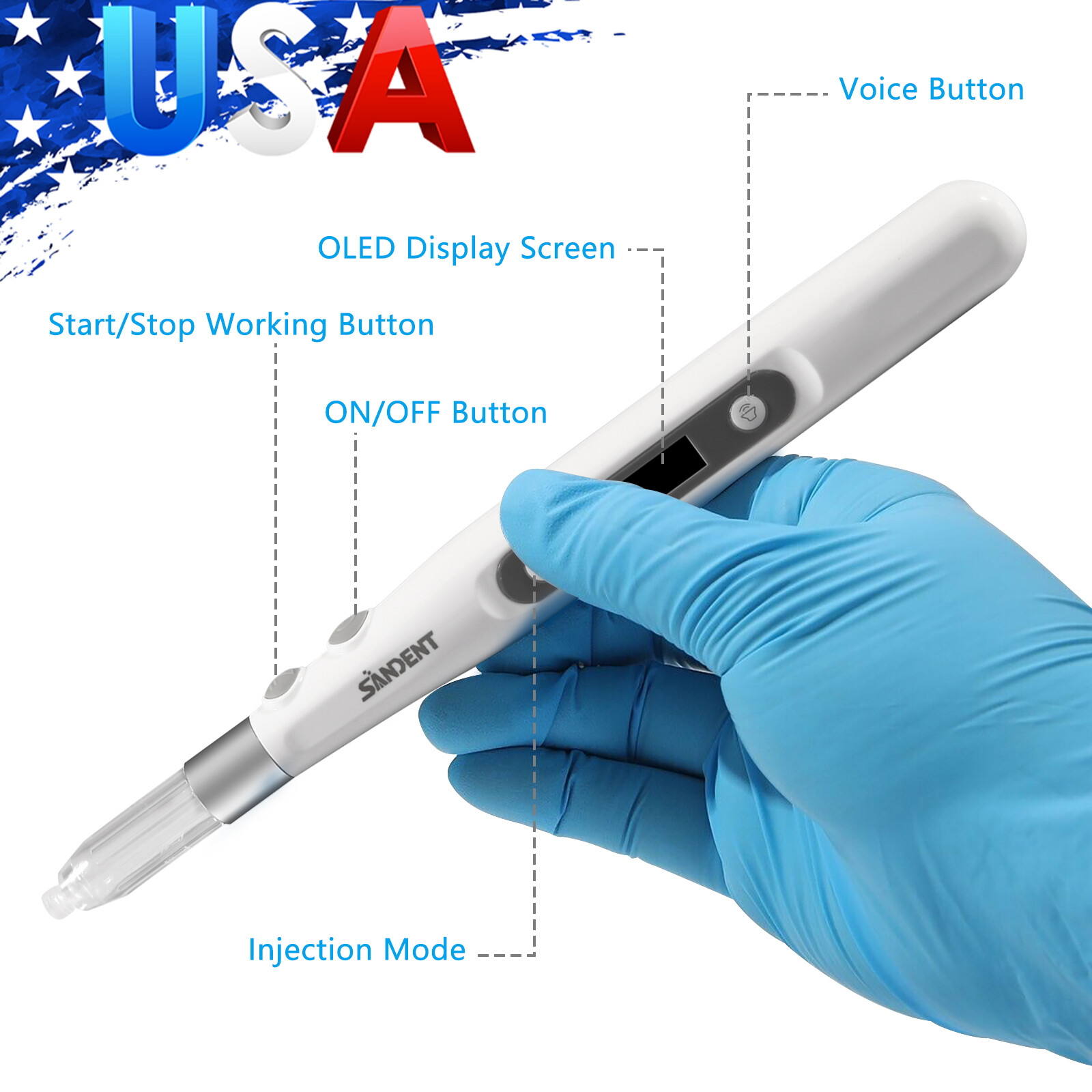 Woodpecker Style Dental Painless Oral Local Anesthesia Device anestesia Pen DE