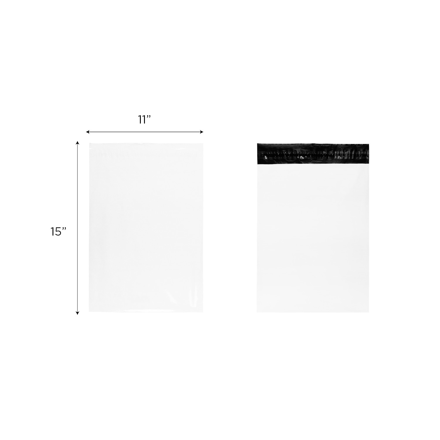 Karat 11”x15” Poly Mailers White, Tamper-Evident Adhesive Closure – 500 pcs