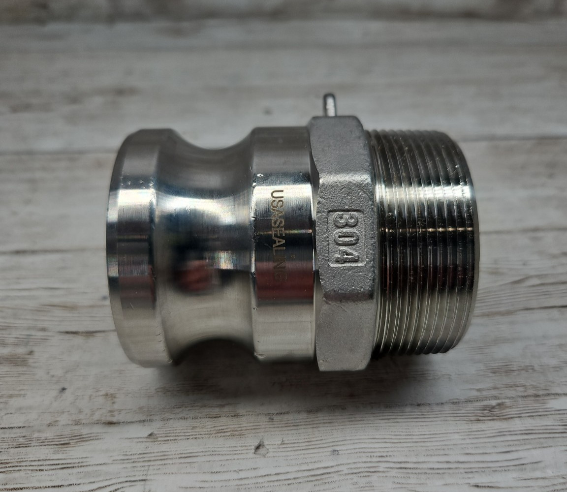 USASEALING 2″ Type F Camlock Fitting Male Adapter to 2 Inch Male NPT SS304