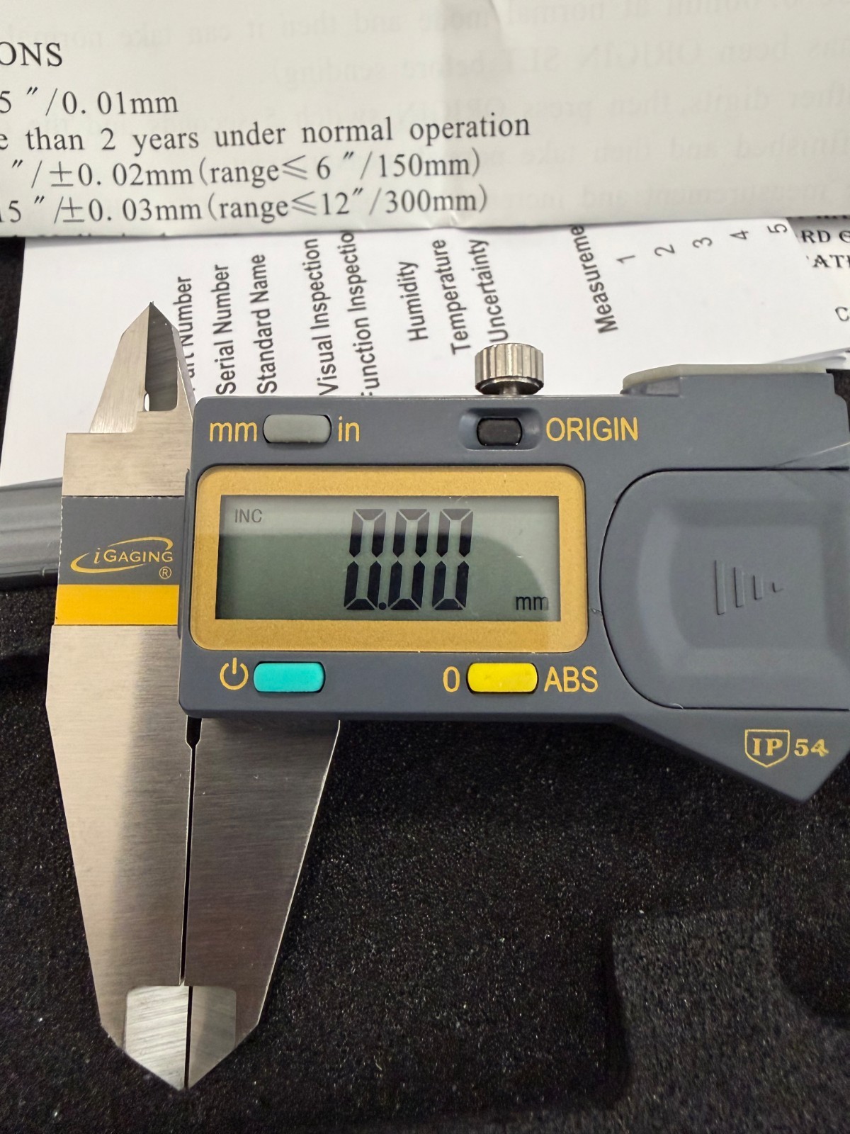 Ip54 Pr Igaging Ip54 Absolute Origin 0-6″ Digital Electronic Caliper