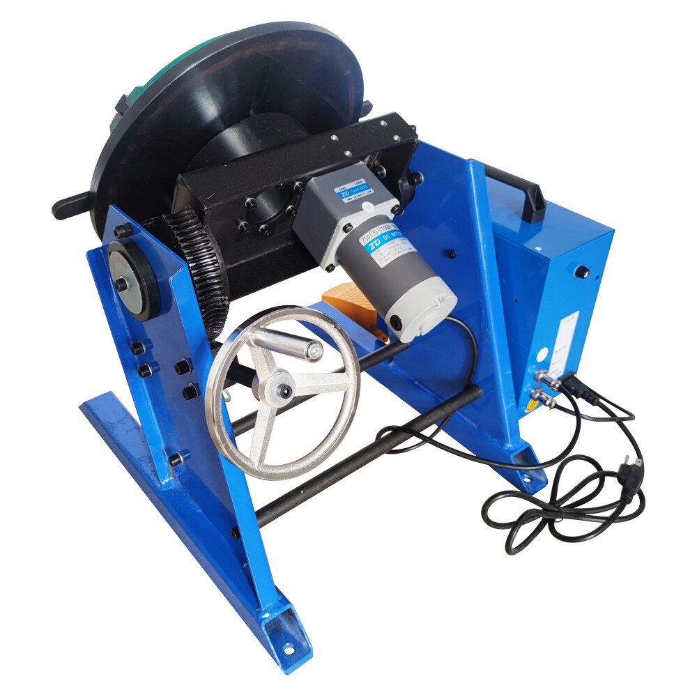 100Kg High Precision Manually Flip Welding Positioner Turntable with 300mm Chuck