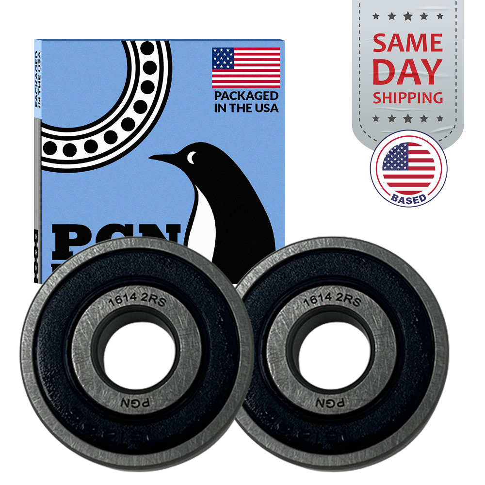 PGN (2 Pack) 1614-2RS Bearing – Lubricated Chrome Steel Sealed Ball Bearing