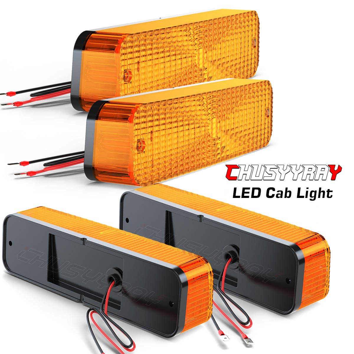 4* LED Amber Flashing Cab Light For Case IH Steiger 9110 9130 9150 9170 AR60250