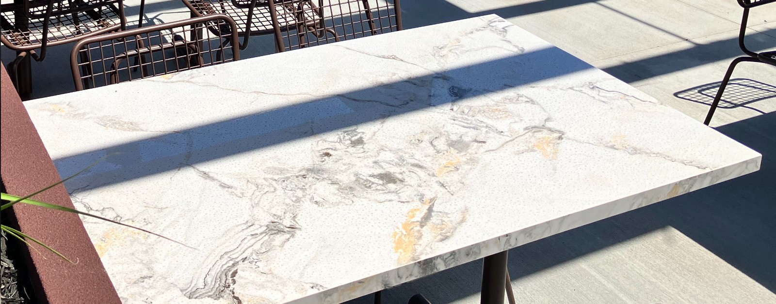 30″x30″ White Calacatta Sintered Stone Restaurant Table Top – Brand New In Box