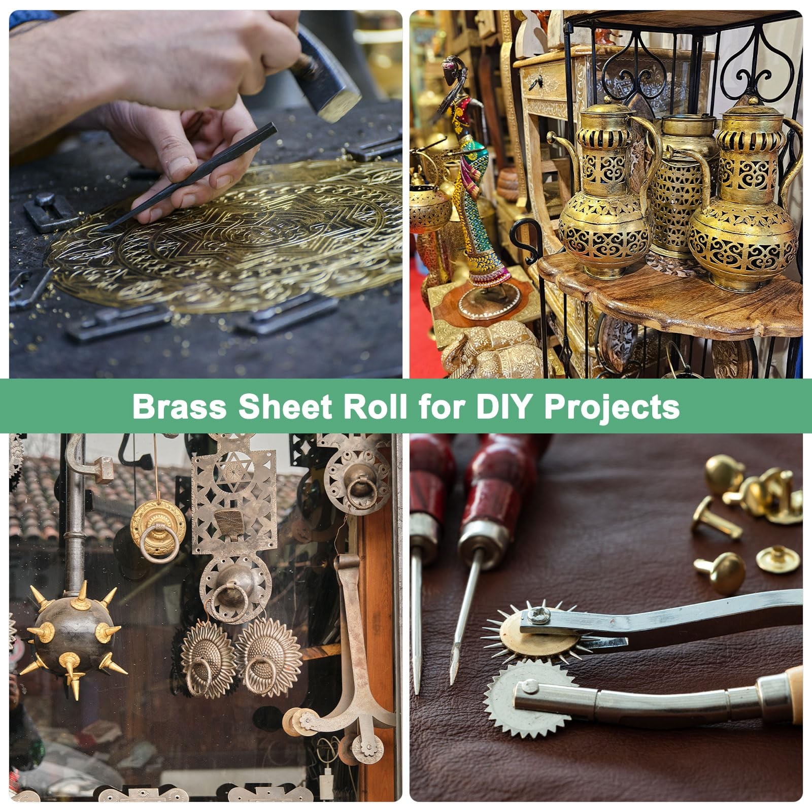 Brass Sheet Roll, 39 x 8 x 0.003 inch, Metal Foil Plate, Hardware, DIY Crafts