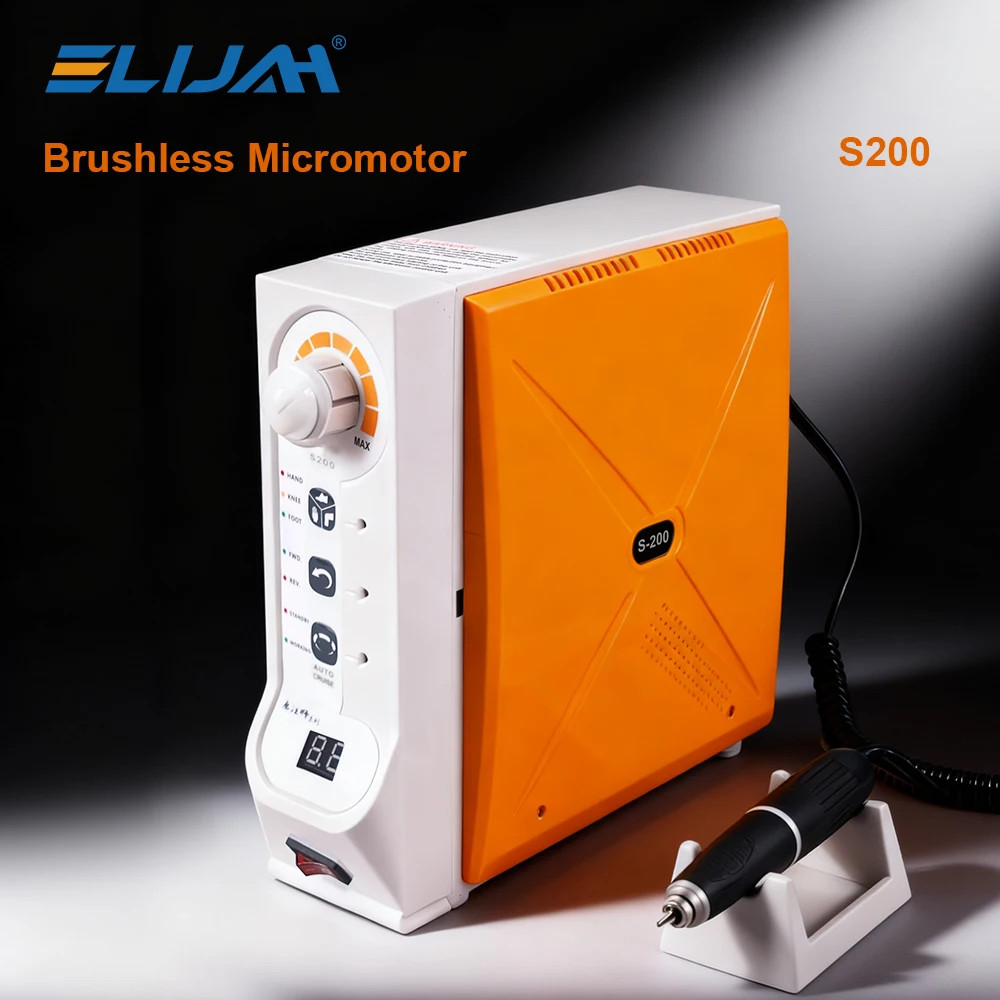 Dental 60K RPM Brushless Micromotor Grinder with Manual/Knee-Control/Foot-Pedal