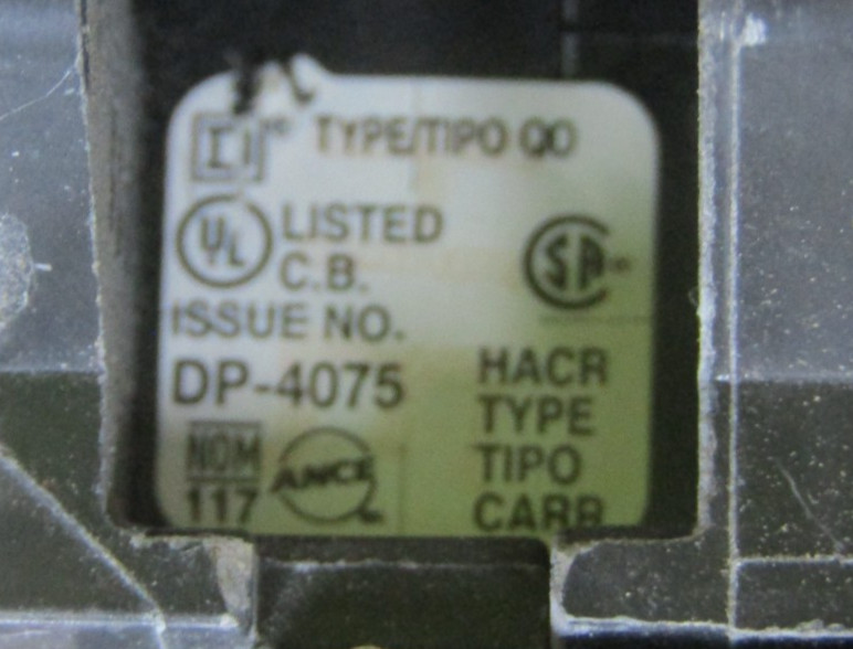 😏 SQUARE D 60 AMP CIRCUIT BREAKER 120/240 VAC 2 POLE QO260