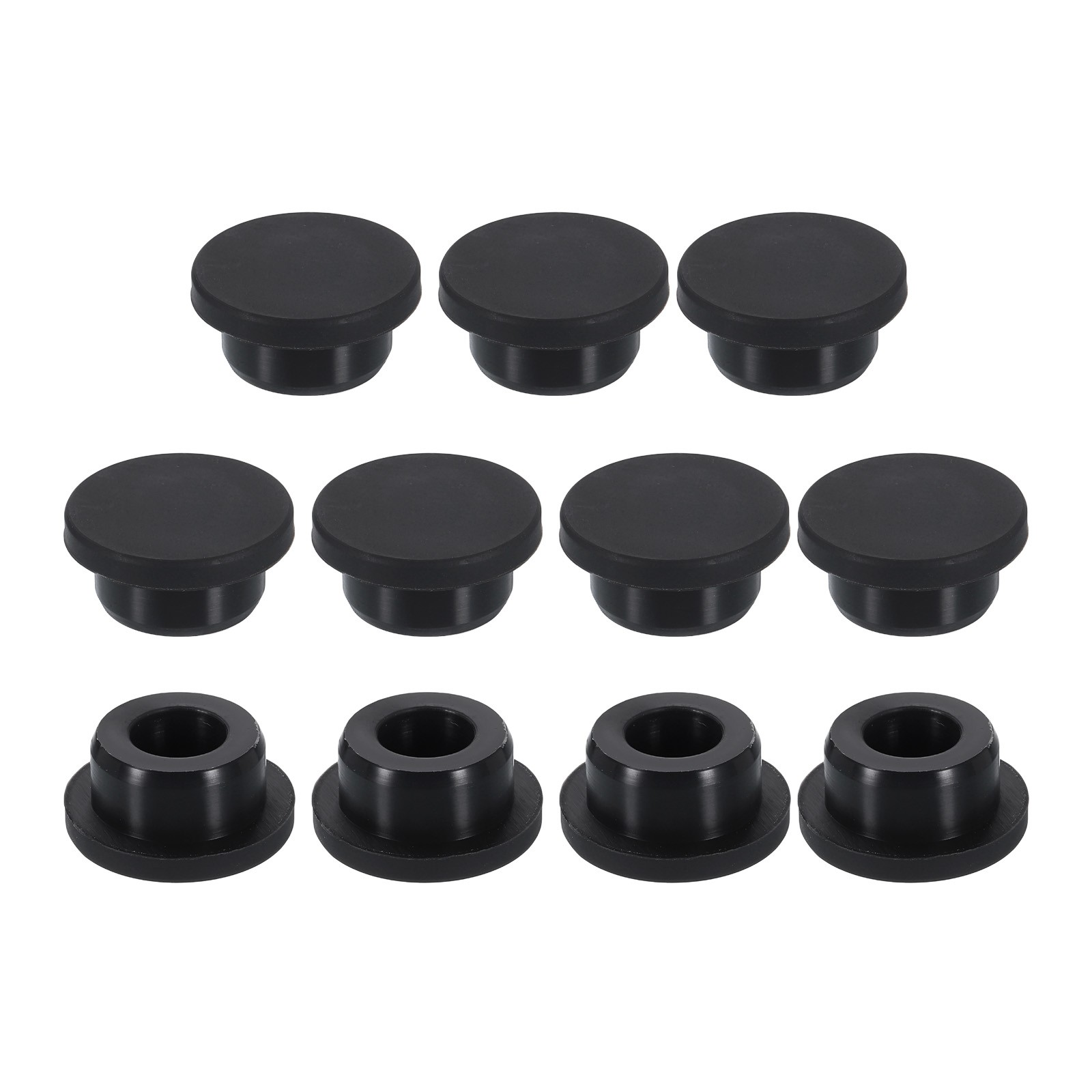 11 Pcs Black Silicone Hole Plugs Round Rubber Stopper for 20mm/0.79″ Hole