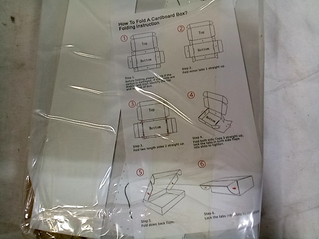 Flat Foldable Cardboard Gift / Shipping Boxes 10pk – White – 7X5X2″