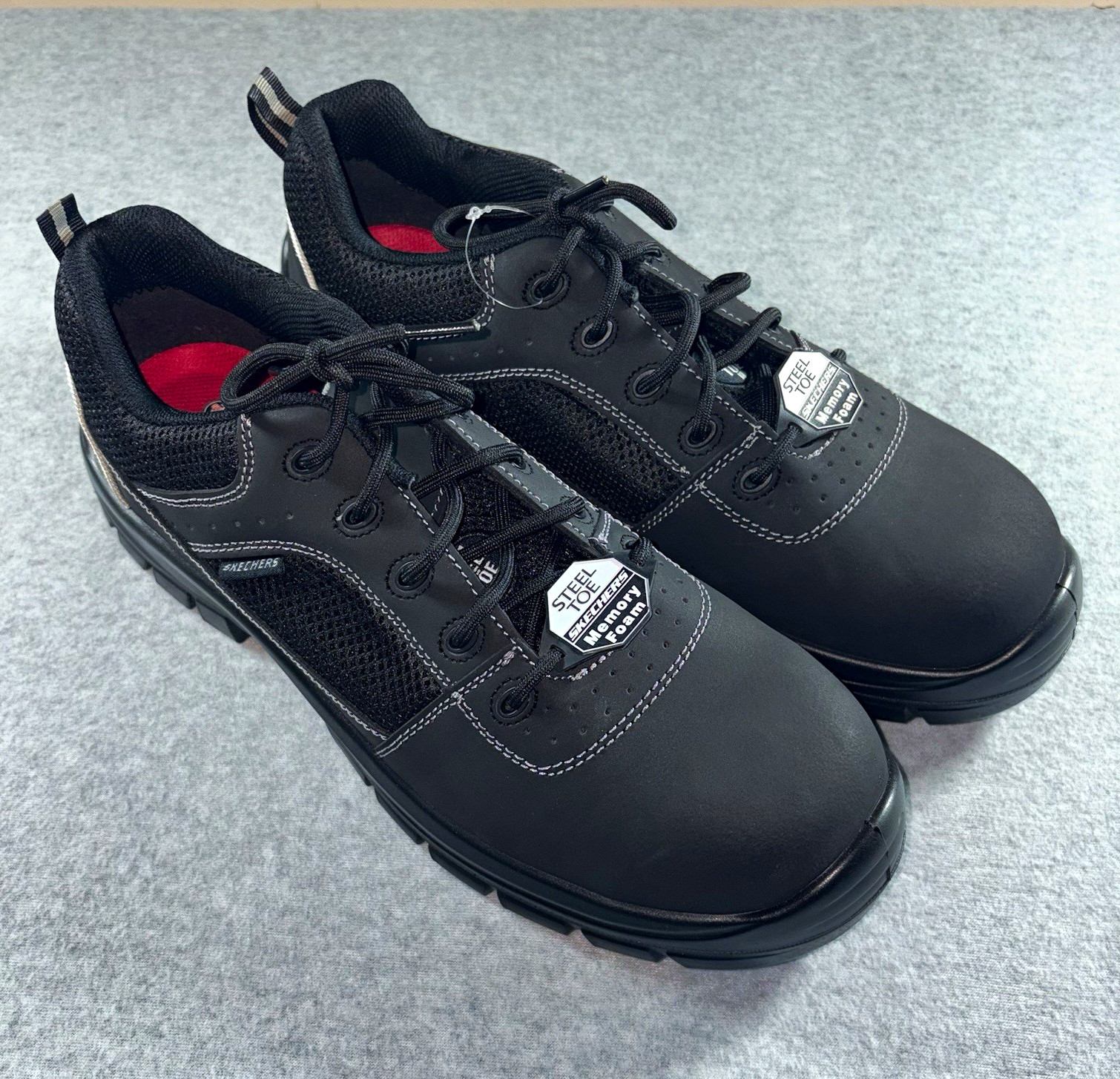 SKECHERS Work Steel Toe Memory Foam Lace-Up Work Shoes Size 13 D