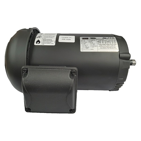Dayton 48Zk02 Three-Phase General Purpose Motor, 1 Hp, 56C Frame, 230/460V Ac