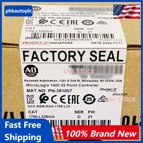 NEW 1766-L32BWA MicroLogix 1400 32 Point Controller AB 1766L32BWA US Free Tax
