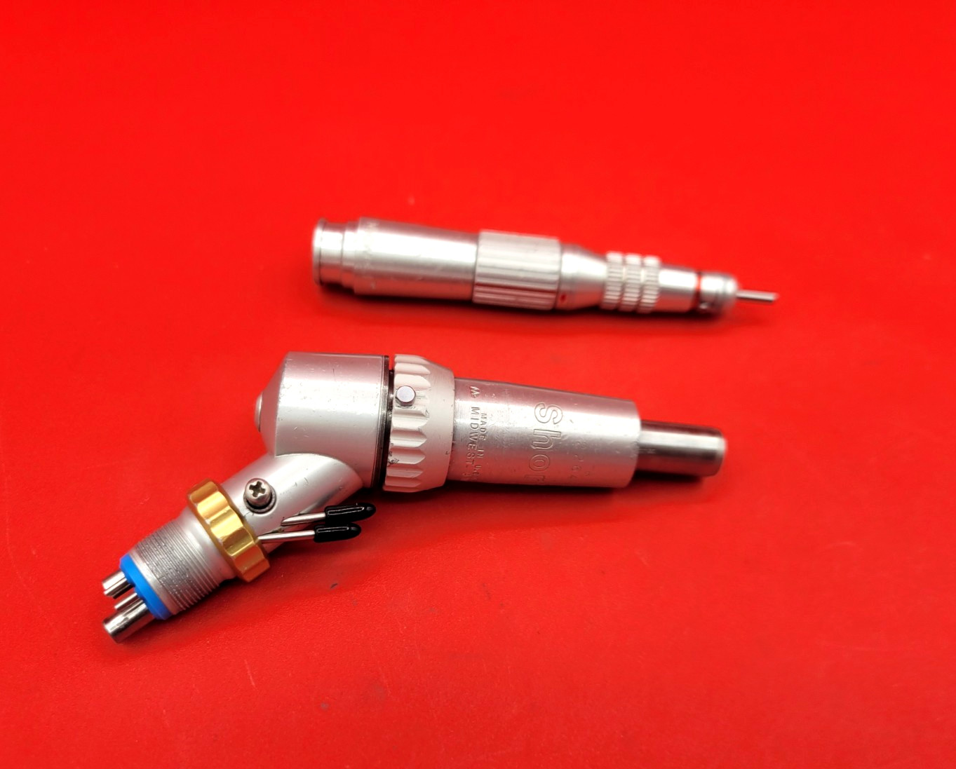 Dental Handpiece/MIDWEST 2 SPEED SHORTY MOTOR & STRAIGHT NOSE -2PC – Ships FREE.