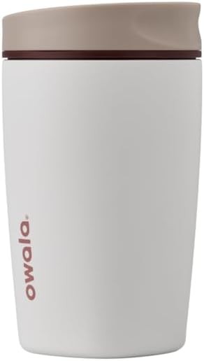 Owala SmoothSip Slider Insulated Stainless Steel 12 Ounces, Vanilla Bean