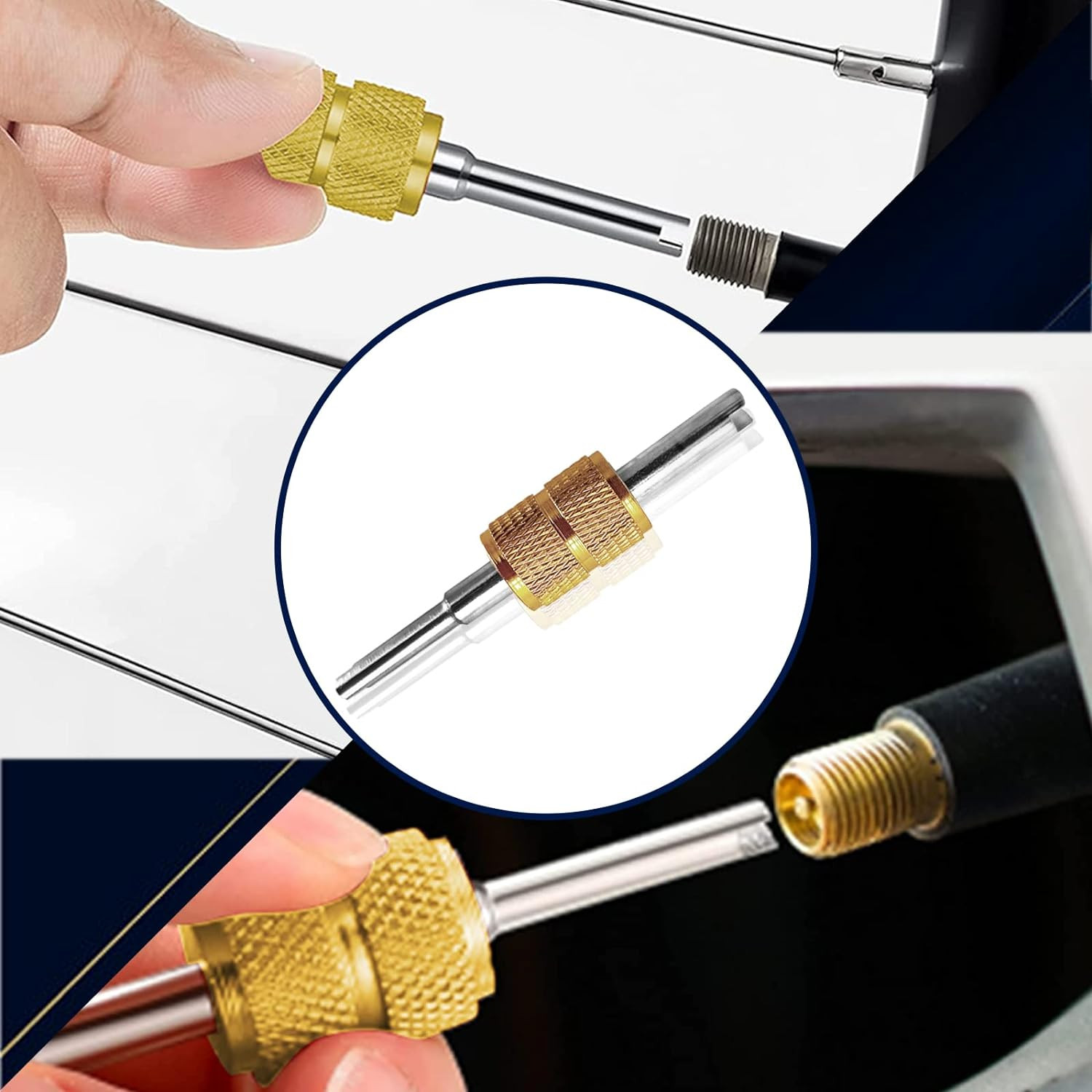 R134A Can Tap Valve Self-Sealing Puncture Refrigerant AC Adapter Kit
