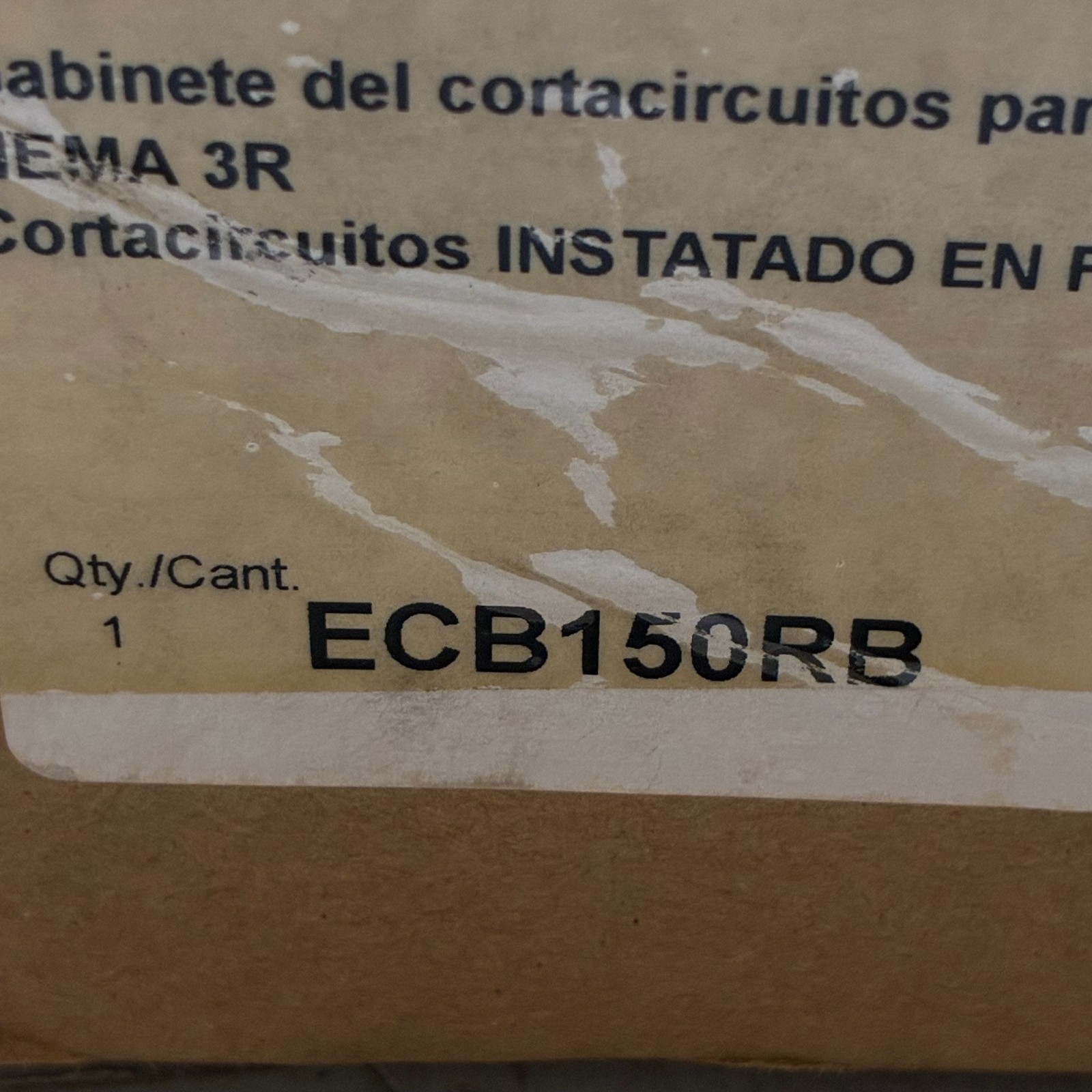 CUTLER HAMMER ECB150RB CIRCUIT BREAKER ENCLOSURE NEMA 3R 225 Amp 120/240VAC