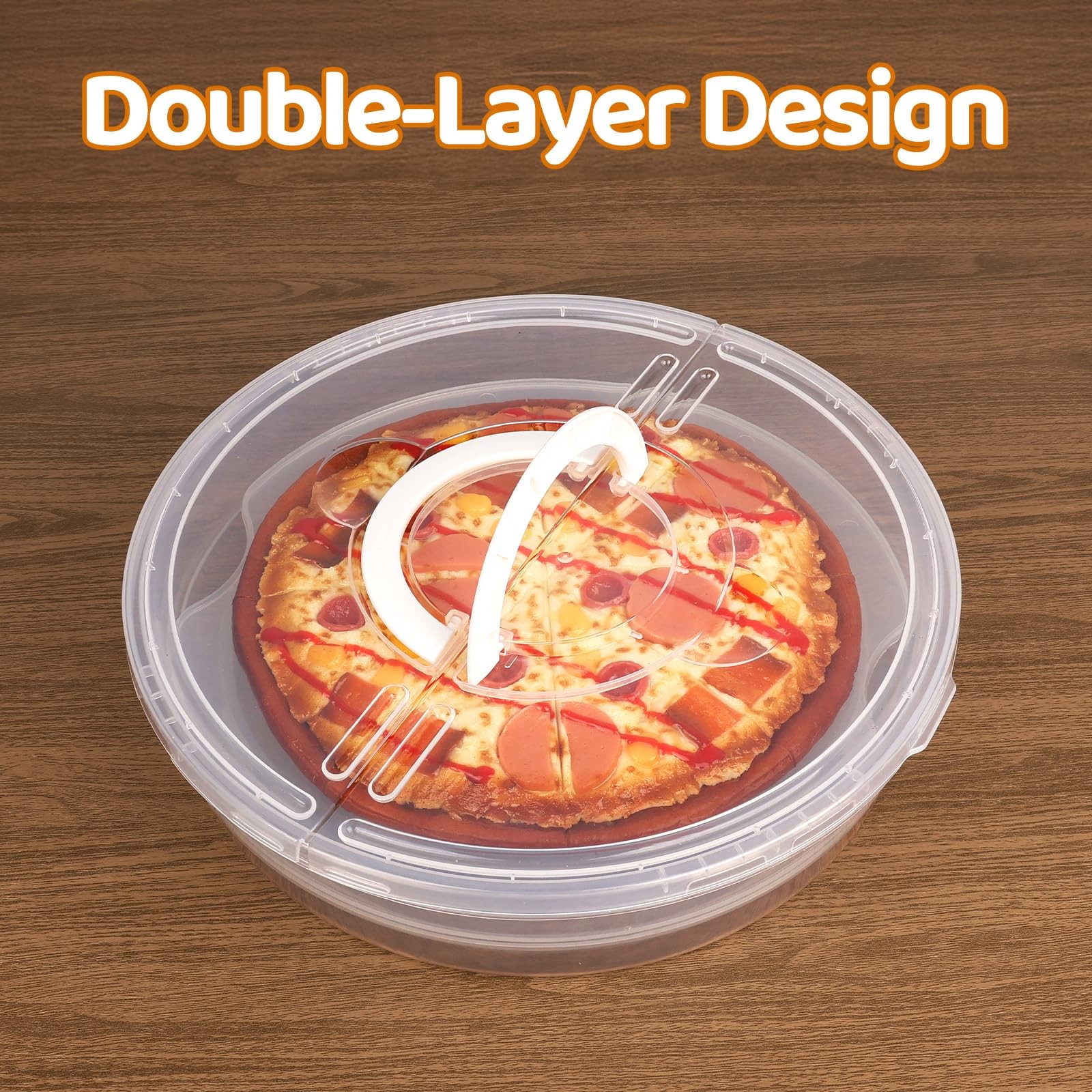 Machret Pizza Storage Container Set, Reusable Pizza Container Leftover Pizza