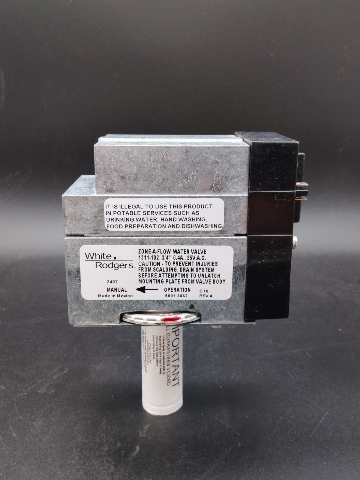 White-Rodgers Emerson 1311-102 Hydronic Zone Water Valve 3/4″ OEM New