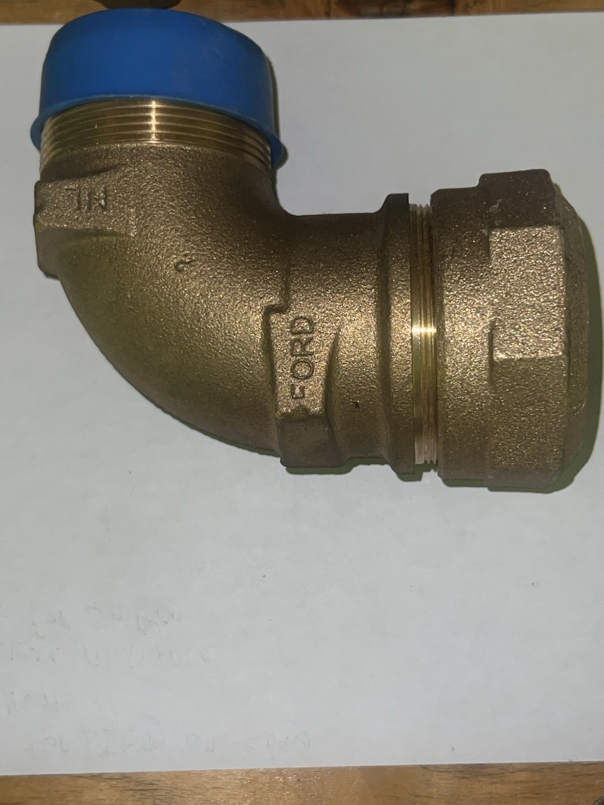 Ford Meter Box 2” Bronze 90° Meter Coupling Elbow Swivel Nut x Male NPT