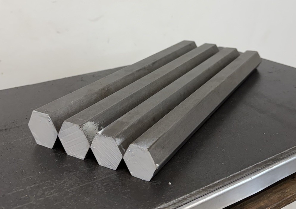 12L14 Steel Hex Bar Stock Assortment 4 Pcs CNC Lathe Machining Rods