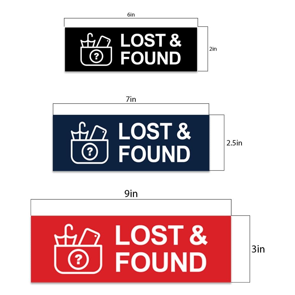 Basic Lost And Found Sign Brushed Silver – Large