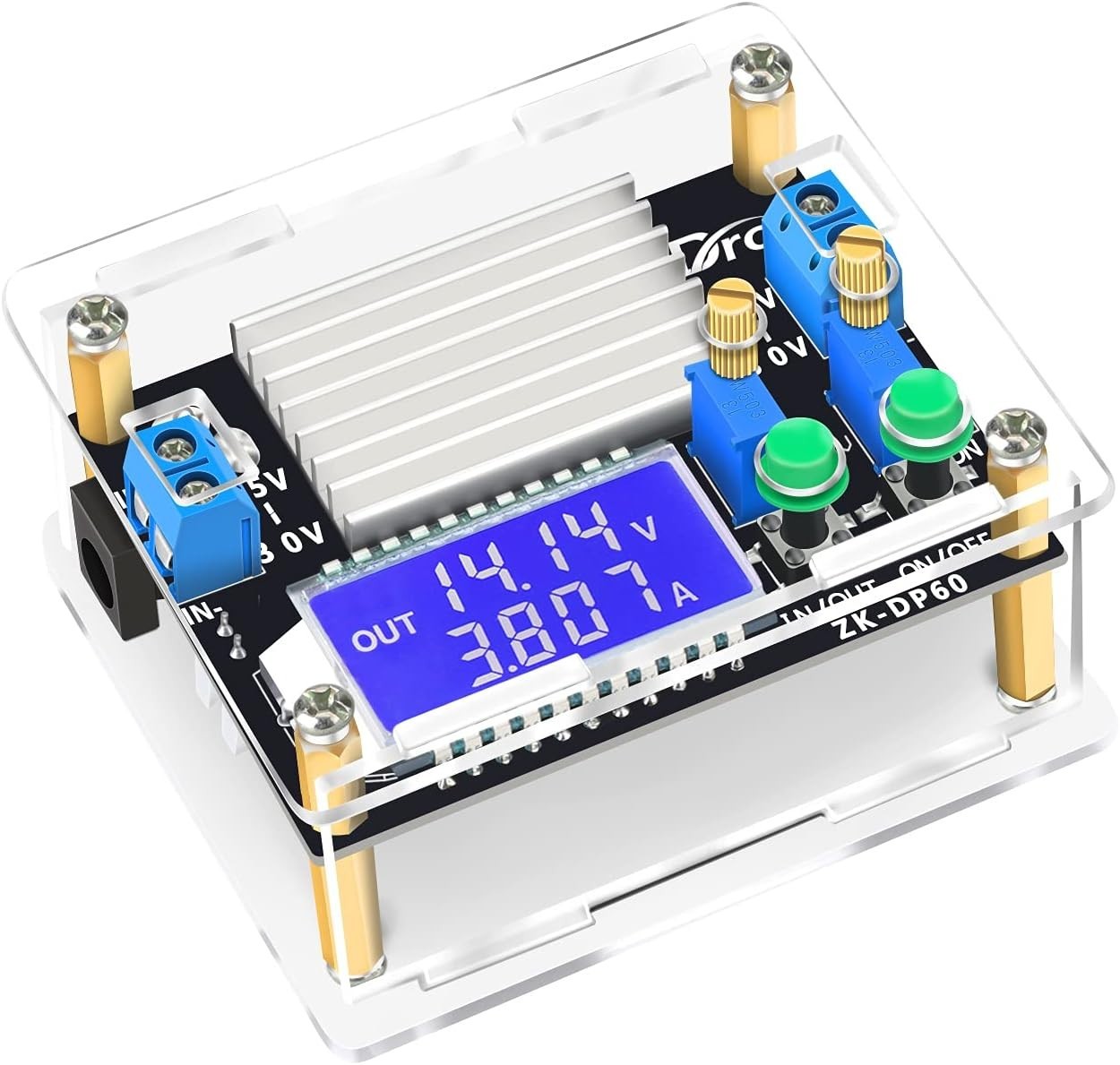Boost Buck Converter, DC 5.5-30V to 0.5-30V 5V 12V 24V Output Adjustable Powe…