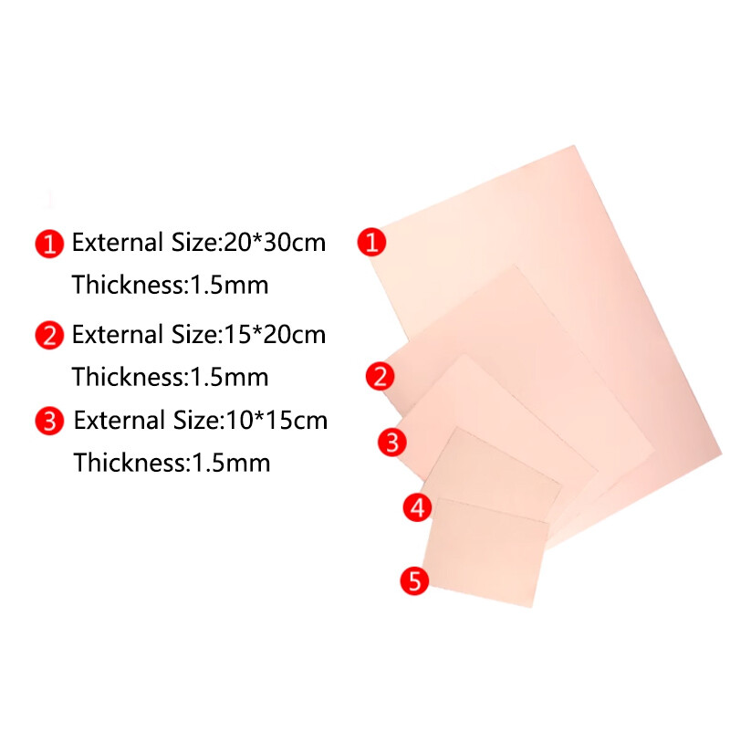 FR4 Copper Clad Plate Laminate PCB Circuit Board 7x10cm 10x15cm 15x20cm 20x30cm
