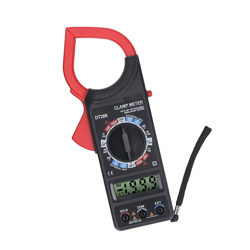 DT266 Digital Clamp Meter with Wide Range AC 0 1000A DC 0 1000V Measurement