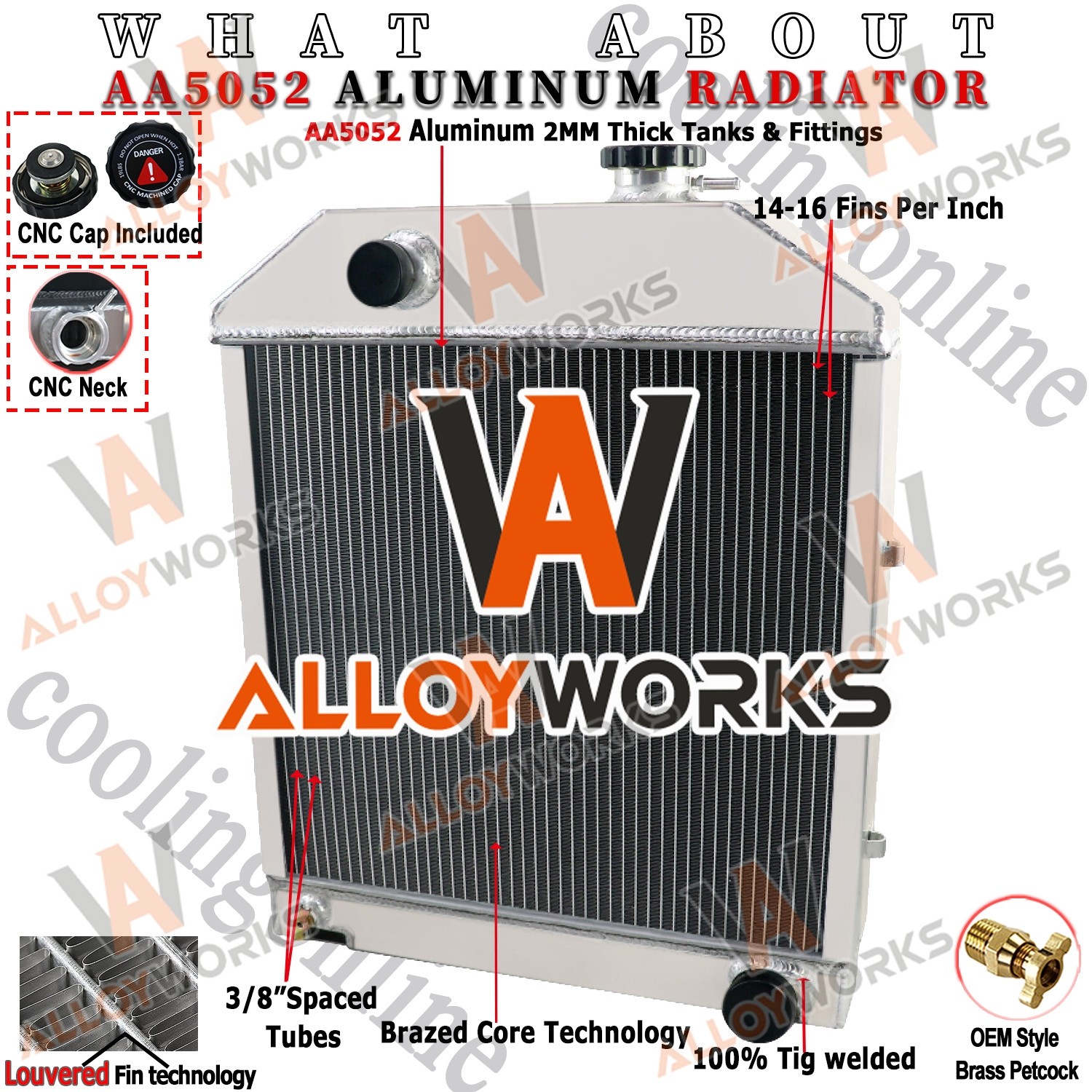#C7NN8005H 3-ROW Radiator for FORD/NEW HOLLAND 233 2000 2600 3000 3600 4000 4200