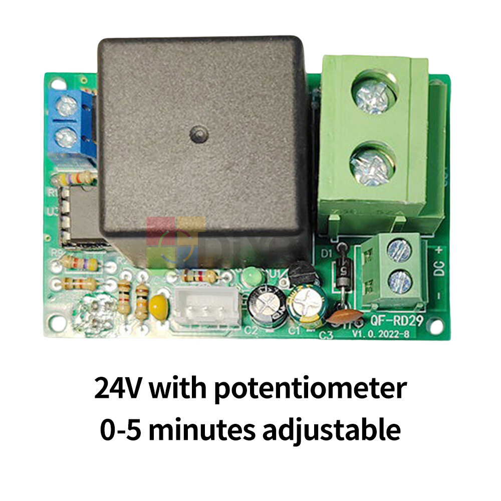 DC 12/24V Time Relay Module Trigger Timer Switch Module with Potentiometer 80A