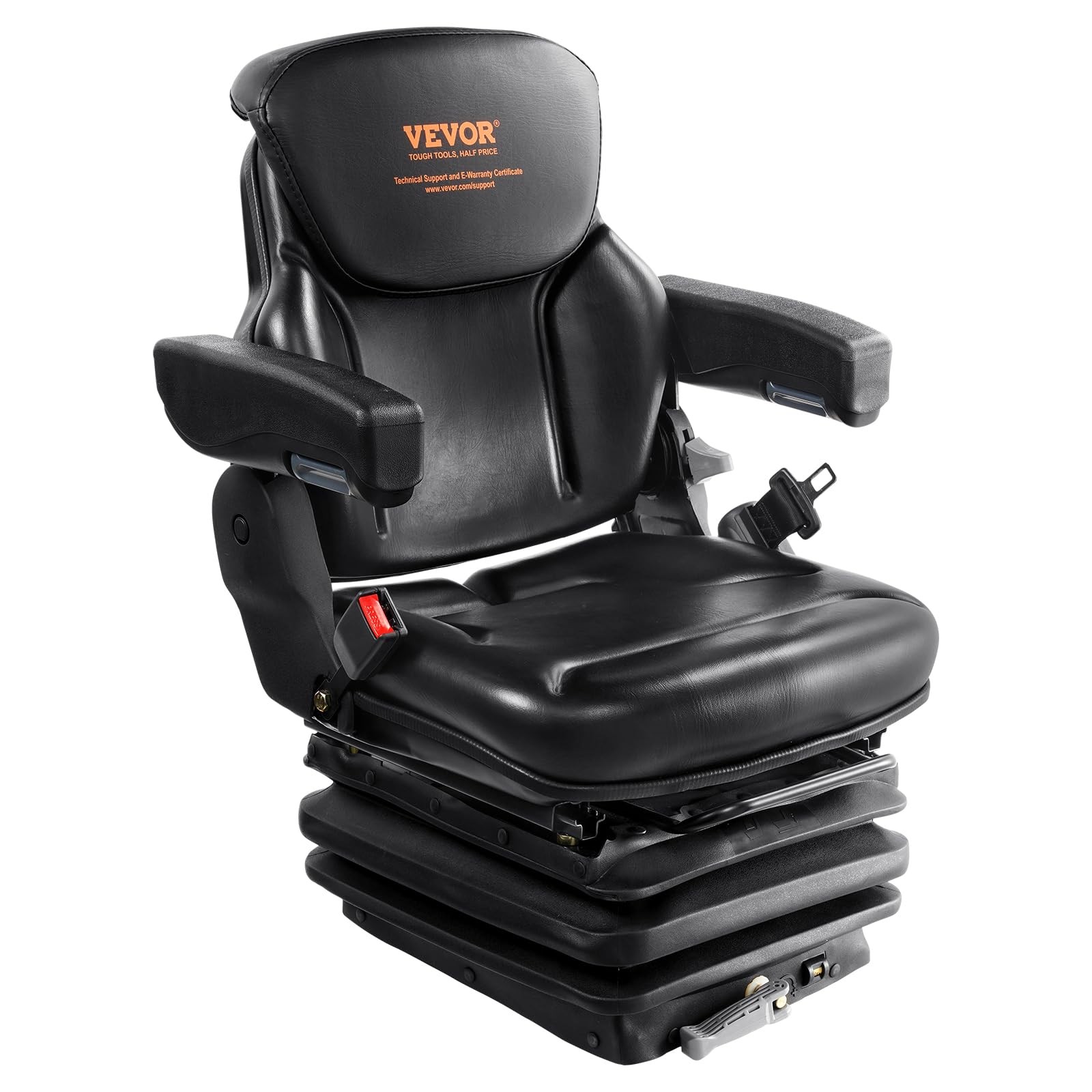 VEVOR Universal Forklift Seat, Tractor Seat with 23.2×22.0×29.7 inches, Black
