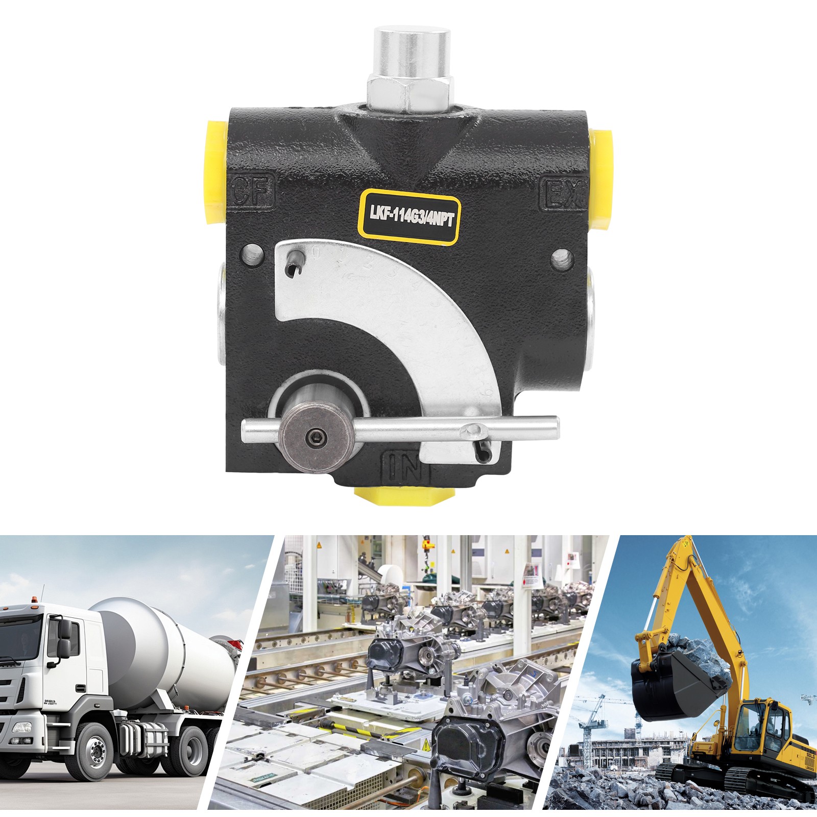 0-30GPM Hydraulic Adjustable Flow Control Valve Directional Acting Valve 3000PSI