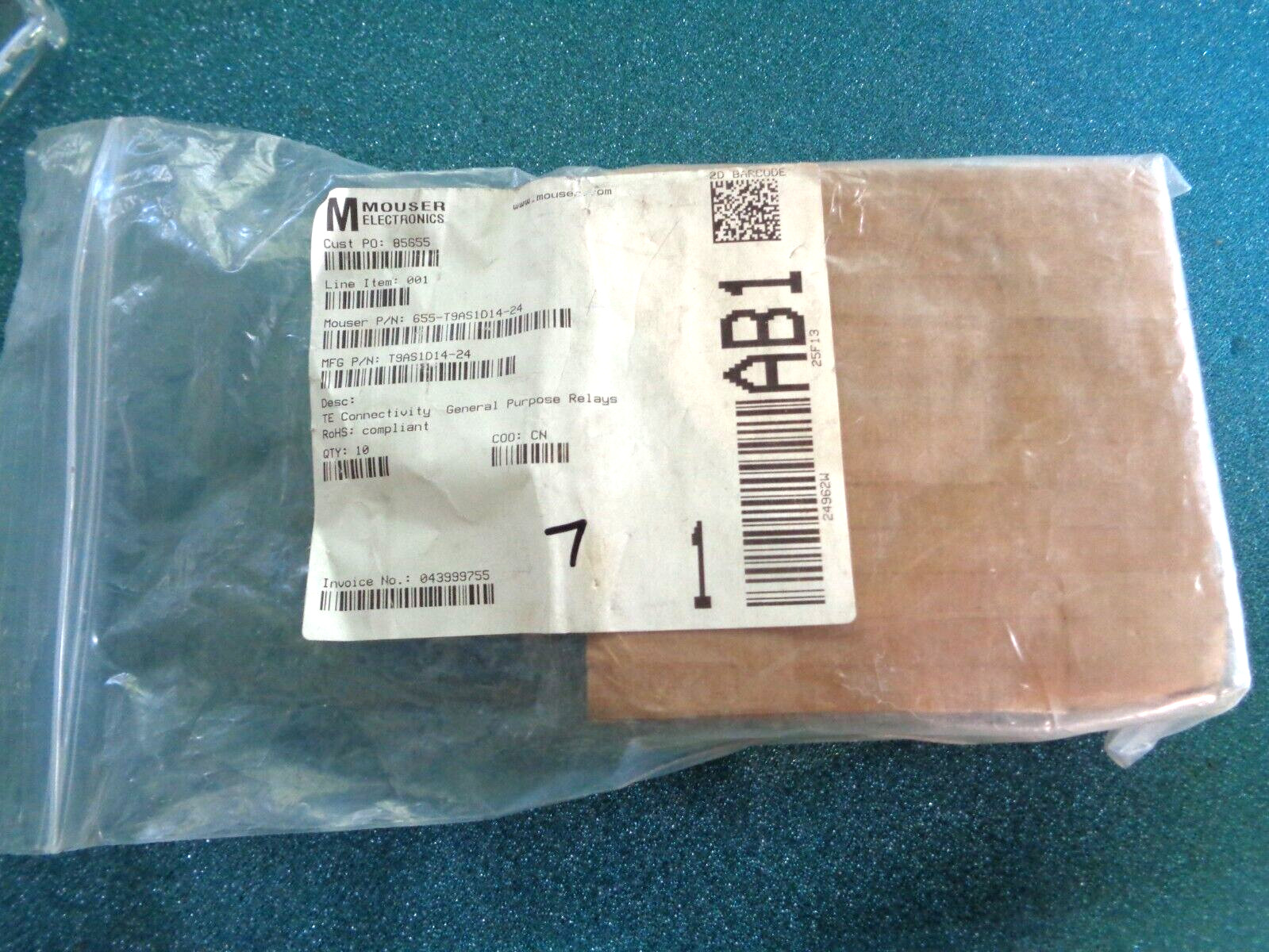 10 or more? Mouser 655-T9AS1D14-24 TE Conn. General Purpose Relays T9AS1D14-24