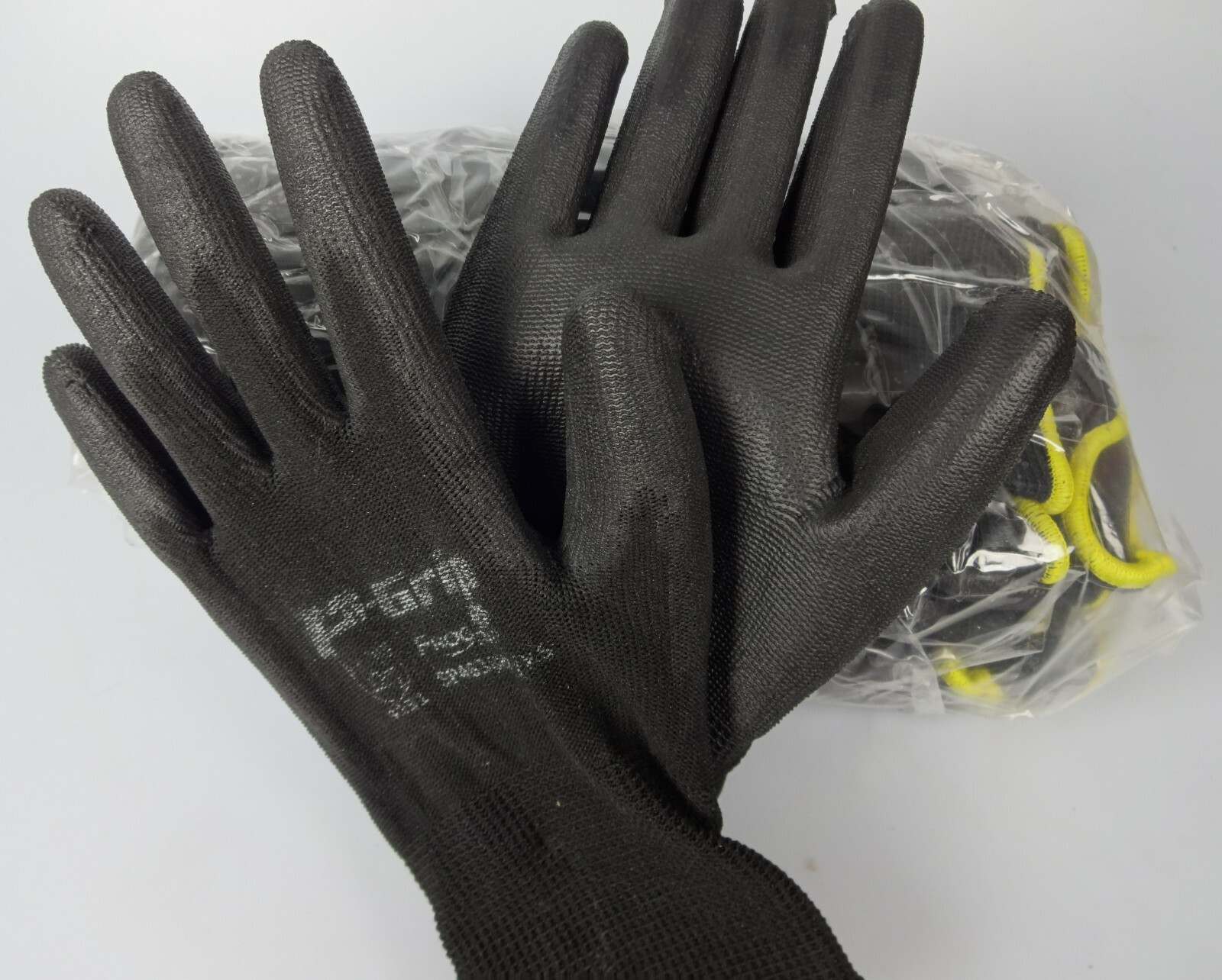 LOT OF 144 Pairs LIBERTY P-GRIP WORK GLOVES BLACK PU POLYURETHANE PALM SP4638BK